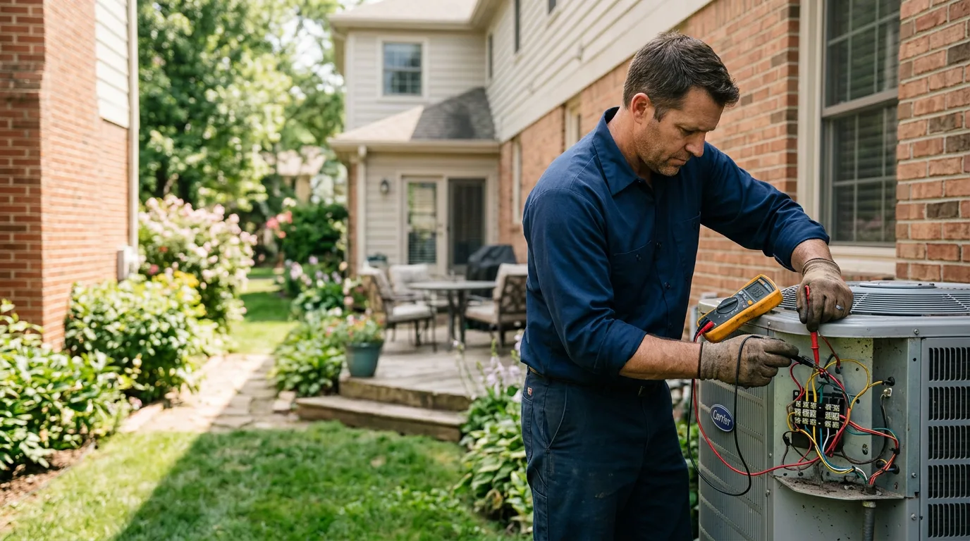 HVAC technician working near Aredale, IA